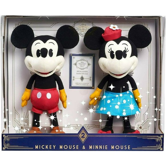 Disney Treasures From The Vault Limited Edition Mickey & Minnie Mouse Plush 15"
